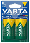 Varta D NiMH 3000mAh įkraunamos baterijos, 2 vnt. (HR20)