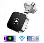 Automagnetola 2026 Pionray 2-in-1 belaidis CarPlay ir Android Auto adapteris &ndash; 5GHz WiFi, Type-C/USB Plug & Play