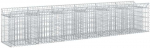 Gabioninė pakelta lova 2 pcs Sidabro 300 x 50 x 60 cm