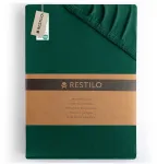 RESTILO AMBER jersey sheet, bottle žalias, classic style, 100&ndash;120 x 200 cm