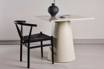 Venture Design Valgomojo stalas Lanzi 80x80x75 cm smėlio spalvos MDF