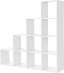 Songmics Knygų spinta 129,5x29x129,5 cm balta drožlių plok&scaron;tė
