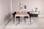 Venture Design Valgomojo stalas ir kėdžių komplektas 170x250 cm Balta Juoda