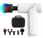 Masažo pistoletas FIT2 PRO HN049 30W su &scaron;ildymo ir vėsinimo galvute, 5 greičiai, baltas