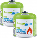 2x kartusz gazowy 500g GreenBlue. certyfikat: Pi 0437, zgodny su EN417, butan-propan, zakres -10&deg;c do+ 40&deg;c, zaw&oacute;r gwintowany 7/1