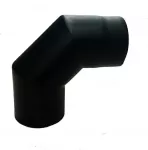 Dūmvada līkums Wadex, melna krās., 115 mm, 90 &deg;