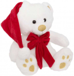 Atmosphera Bear Me&scaron;kiukas su Kalėdų Senelio kepure, 25 cm