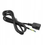 Akyga maitinimo kabelis su atviru alavo AK-OT-09C CU 3x1mm IEC C14 1.8m