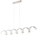 30W LED pakabinamas &scaron;viestuvas HELIX, baltos/sidabro sp., 3000K