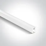 LED įleidžiamas profilis, baltas, su dangteliu, 2m, 7901R/W