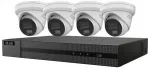 HiLook Powered by HIKVISION / 4K Smart Hybrid Light Kit Turret 2TB / 1x NVR-108MH-C/8P / 4x IPC-T280HA-LUF