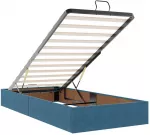 Otmana lova su matracsu ir LED Tamsi mėlyna 200 x 200 cm