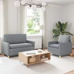 Sofa Sofos komplektas 2 vnt. &Scaron;viesiai pilka Audinys