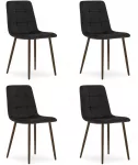 Kėdė KARA, juoda, 4 vnt.
