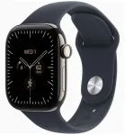 I&scaron;manusis laikrodis Apple Watch Series 12 GPS + Cellular 42mm Natural Titanium Case with Navy Mėlyna Sport Band - M/L, OLED, Jutiklinis ekranas, 64 GB, Wi-Fi, GPS (satellite), 36.5 g