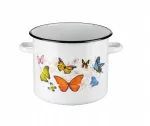 Emaliuotas puodas 7L 22cm Indukcinės dujos Didelis konservai Sriuba Igmar Butterflies