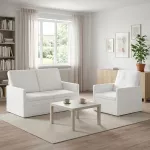 Sofa Sofos komplektas 2 vnt. Balta Audinys