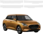 GrizzGlass bespalvė techninė HeavyDuty Clear danga slenksčiams skirti Suzuki Swift (2024-2026) [4w1] (GRZ20924)