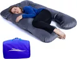 MAKOSAS ergonominė kūno pagalvė miegantiems ant &scaron;ono 100 x 150 cm VAR-KK
