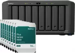 Serveris Synology DS1825neo+ 128TB Plus HDD NAS-Bundle NAS inkl. 8x 16TB Synology Plus 3.5 col. SATA HDD