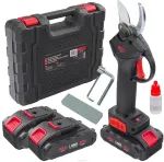 Red Technic Akumuliatorinės genėjimo žirklės 20V 30mm, su 2 akumuliatoriais Raudonas TECHNIC