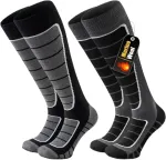 Stoeury merino vilnos slidinėjimo kojinės, 2 poros, juodos ir pilkos, CD-215
