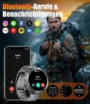 Lige i&scaron;manusis laikrodis vyrams su itin ilgu budėjimo režimu (80+), 1,73 colio amoled hd pedometro laikrodis su 900 mah baterija / bluetooth skambučiai / 110+ sporto režimų / miego stebėjimas, android ios i&scaron;manusis laikrodis, atsparus vandeniui