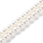 Airssory 65 vnt. 6 mm stiklo karoliukai balti apvalūs bubblegum vaivoryk&scaron;tiniai Uv dengti perlamutriniai tarpiniai karoliukai skirti pasidaryk pats papuo&scaron;alų gamybai apyrankių vėriniams auskarams rankdarbiams