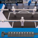 2 dalių/rinkinys stalo futbolo ta&scaron;kų skaitiklis, stalo futbolo rezultatų lenta standartiniam stalo futbolui vaikams 8-12 metų (juoda juoda)