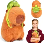 Xinrongda Kapibara Mink&scaron;tas Žaislas Kapibara Pliu&scaron;inis Žaislas, 23 cm Jūros Kiaulytės Mink&scaron;tas Žaislas, Mink&scaron;tas Kapibara Žaislas, Kapibara Su Vėžliu, Kapibara Pliu&scaron;inė Pagalvėlė Dovana Berniukams Mergaitėms