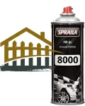 Ral 8000 blizgus dažai stogams, latakams ir tvoroms, žaliai ruda spalva, pur&scaron;kiamas lakas, 400 ml