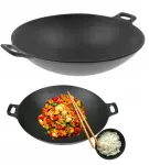 Wok keptuvė indukcijai dujoms ketaus lydinys gili didelė ugniai 31cm pt16