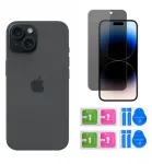 Privatumą užtikrinantis grūdintas stiklas, skirtas iphone 15