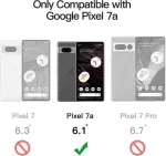 Jetech Matinis dėklas Google Pixel 7a 6.1" 2023, juodas