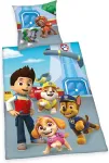 Herding Paw Patrol patalynės komplektas, pagalvės užvalkalas 65 x 65 cm, antklodės užvalkalas 140 x 200 cm, su lygiu užtrauktuku, medvilnė/renforc&eacute;