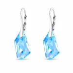 Diamond Sky Jewelry Sidabriniai auskarai moterims DiamondSky &bdquo;Hyperborea (Aquamarine Mėlyna)&ldquo; su Swarovski kristalais