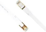 Plok&scaron;čias tinklo kabelis S/STP CAT8 PNI U8050W, 2 x RJ45, 4 laidų poros, 28AWG, varinis, 40 Gbps, 2000 MHz, 5m, baltas