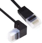Cy itin plonas cat6 ethernet kabelis rj45 žemyn nukreiptas utp tinklo kabelio jungiamasis laidas 90 laipsnių cat6a lan, skirtas ne&scaron;iojamam kompiuteriui, mar&scaron;rutizatoriui, televizoriaus priedėliui, 3.0m