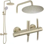 Du&scaron;o sistema su termostatu Rea Lungo, Brushed Gold