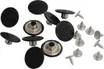 Aerzetix - C65740 - 10 vnt. atsarginių spaudžių &Oslash;20 mm (2 dalys) džinsams - pagamintos i&scaron; nerūdijančio plieno - spalva: juoda - galanterija, siuvimas, drabužiai, amatai