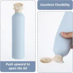 Molain suspaudžiami buteliukai, 2 vnt., nepralaidūs suspaudžiami kelioniniai indai, 260 ml daugkartiniai plastikiniai kelioniniai indai, tu&scaron;ti buteliukai, ne&scaron;iojami kelioniniai buteliukai &scaron;ampūnui, kremams, losjonų kondicionieriui