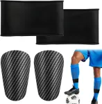 Futbolo blauzdų apsaugos vyrams, mažos, 1 pora mini futbolo blauzdų apsaugų, mini blauzdų apsaugos su silikonine neslystančia rankove, mažos futbolo blauzdų apsaugos vyrams ir moterims, vaikams, futbolo treniruotėms