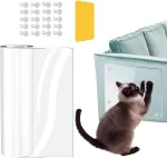Katės sofos apsauga nuo draskymo 20cm x 5m, skaidri apsauga nuo kačių nagų baldams, durims, sienoms, kilimams, prekystaliams