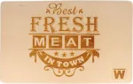 Bukmedžio pjaustymo lenta su lazeriniu graviravimu "fresh Meat" | dovana tėvo dienai | virtuvės reikmenys | tėvo dienos dovana | dovanų rinkinys griliui | tvirta buko mediena 33 cm x 21 cm x 1,5 cm (fresh Meat)