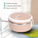 Bento prie&scaron;piečių dėžutė, nerūdijantis plienas, 2 vnt., rožinė ne&scaron;iojama prie&scaron;piečių dėžutė, vieno sluoksnio bento dėžutė pietums, užkandžiams, mokyklai, kelionėms, maisto ruo&scaron;imo laikymo konteineris su dangteliu