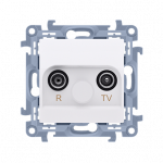 Kontakt-Simon R- TV antenos lizdai 10 dB baltos spalvos (CAZ.01 / 11)