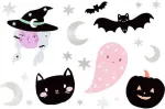 Party Deco Tattoo rinkinukas helovinui "Hocus Pocus" 20 vnt