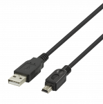 USB 2.0 mini B kabelis DELTACO tinka DSLR fotoaparatams, 1m, juodas / USB-24-K / 00140007
