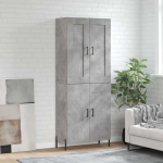 Komoda, betono pilkos spalvos, 69,5x34x180cm, apdirbta mediena