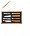 Japoni&scaron;ko plieno steiko peilių rinkinys STYLE DE VIE Olive Forged, 4 vnt.
